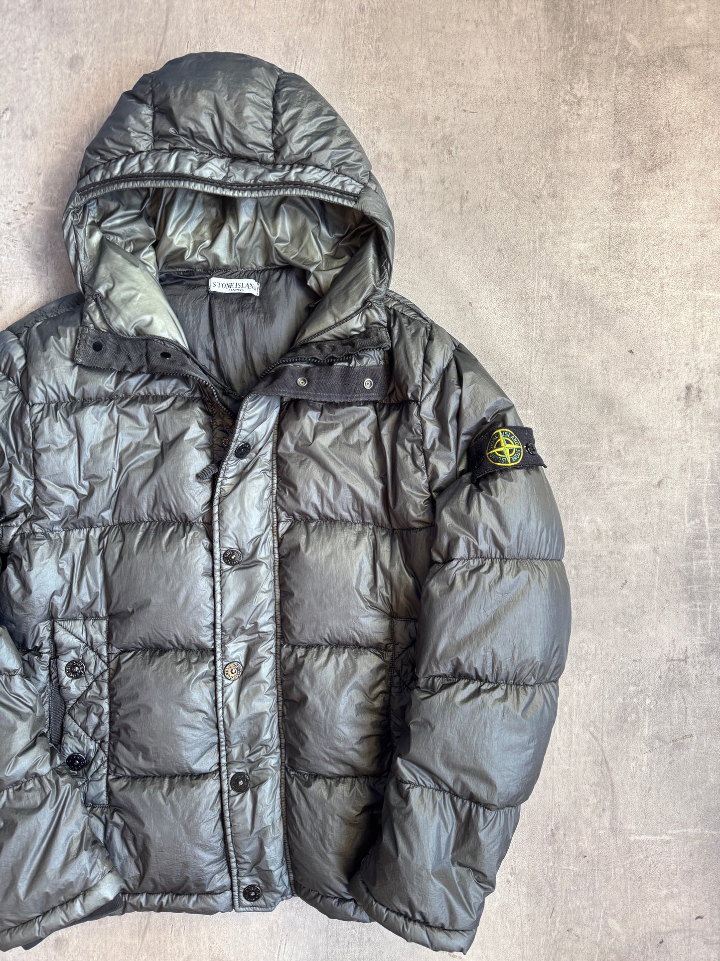 A/W 2011 Stone Island Grey Garment Dyed Down Puffer