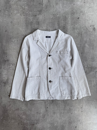 Issey Miyake Plantation Textured Stripe Chore Jacket