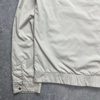 Prada Cream Harrington Two-Way Zip Jacket Tg50 | Medium, Cream