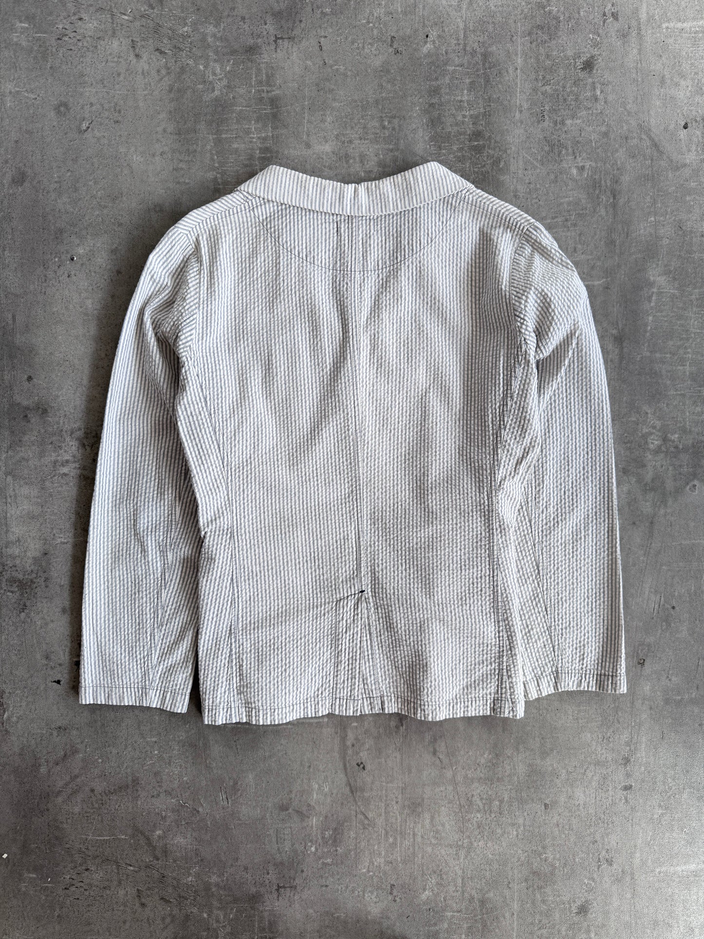 Issey Miyake Plantation Textured Stripe Chore Jacket