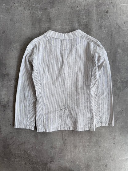 Issey Miyake Plantation Textured Stripe Chore Jacket
