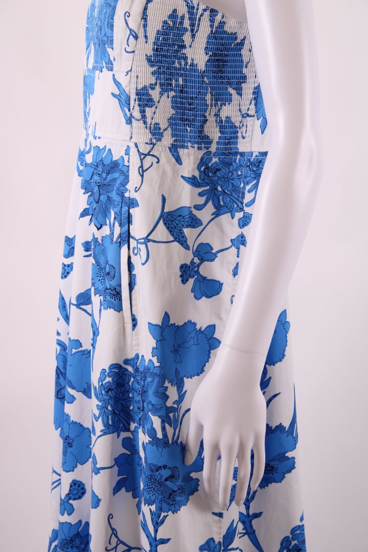 ME+EM Floral strappy long dress blue and white 12 | O/S, Blue