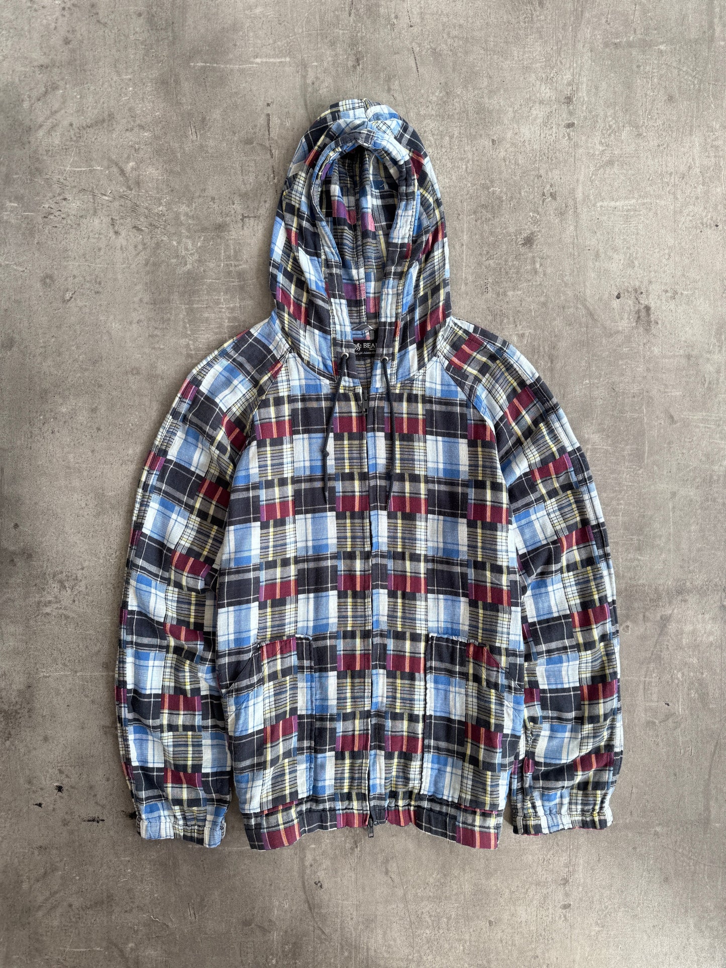 Beams Tartan Cut And Sew Lightweight Hooded Jacket