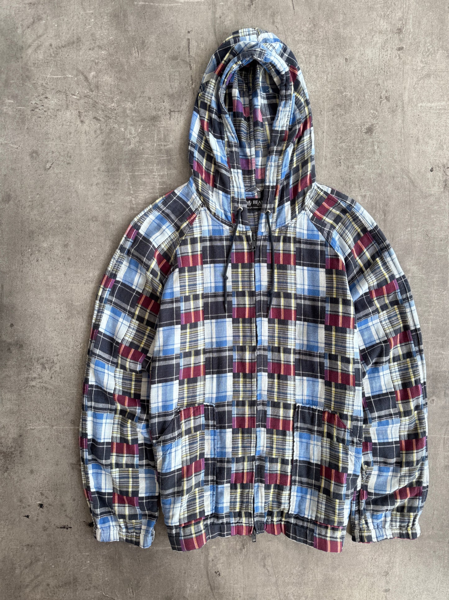 Beams Tartan Cut And Sew Lightweight Hooded Jacket