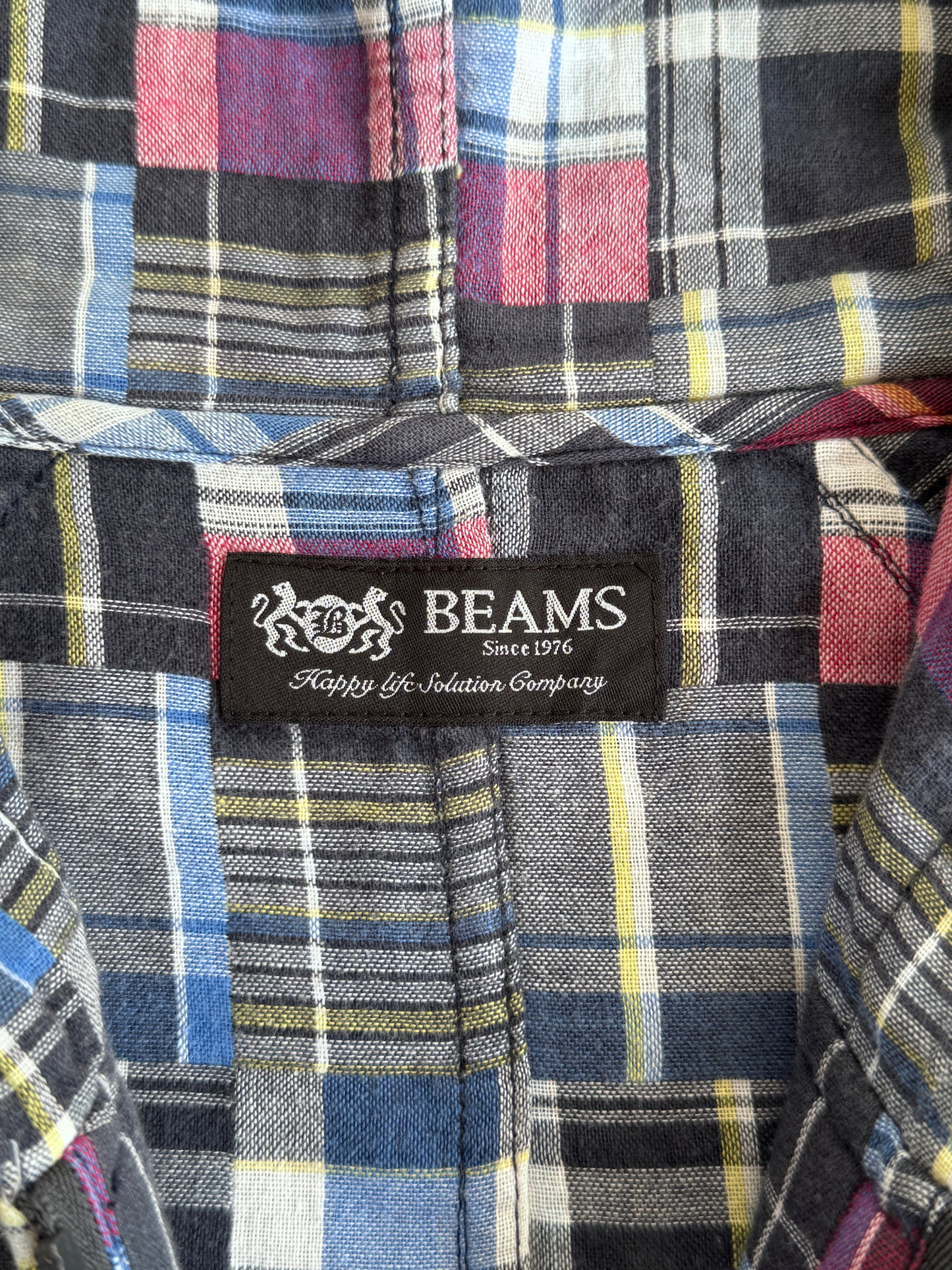 Beams Tartan Cut And Sew Lightweight Hooded Jacket