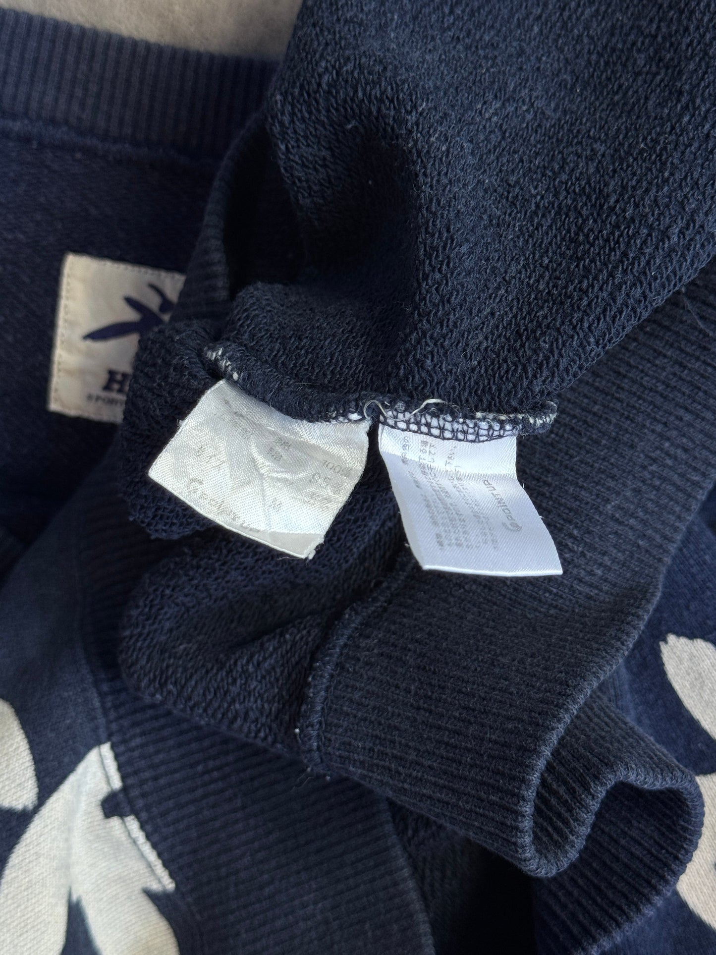 Issey Miyake Hai Navy Repeat Logo Sweatshirt