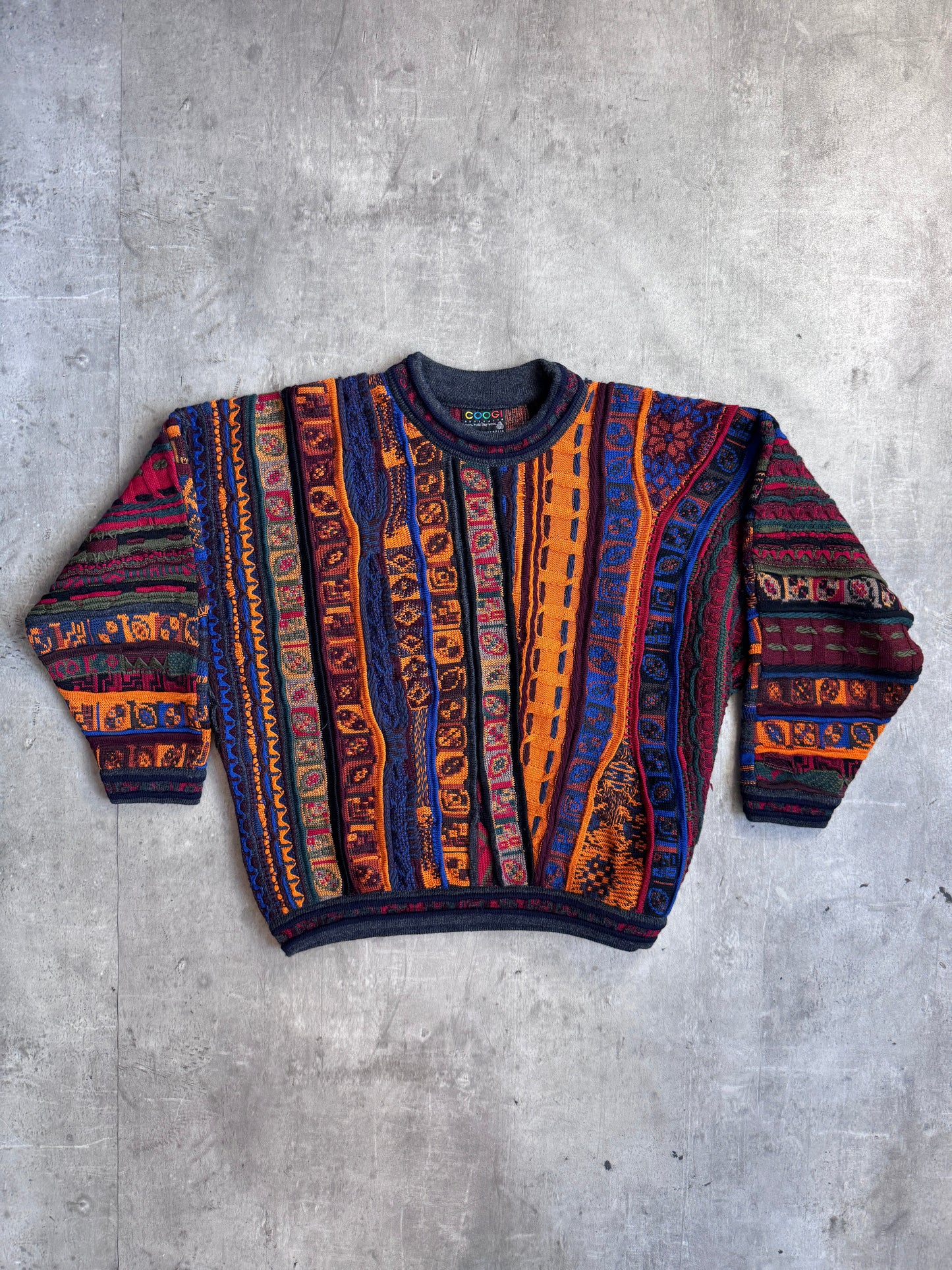 Coogi Multi Knit Heavweight Patterned Sweater