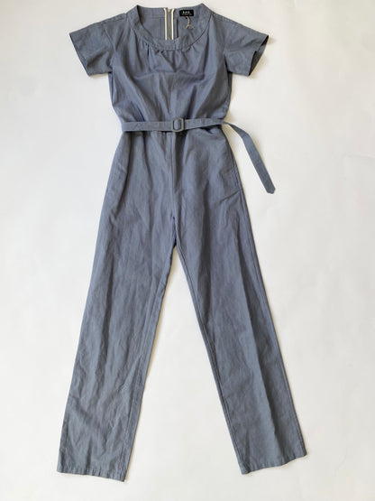 A.P.C Belted jumpsuit in Blue