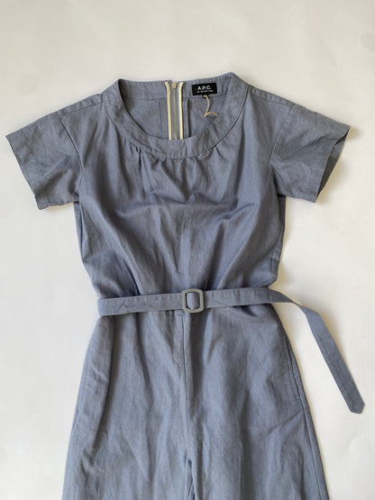 A.P.C Belted jumpsuit in Blue