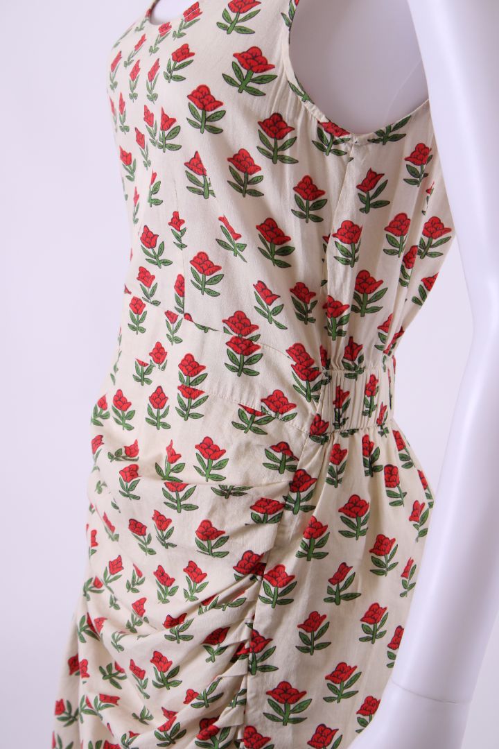 Rhode Floral Print Mini Dress White / Red S | O/S, Red