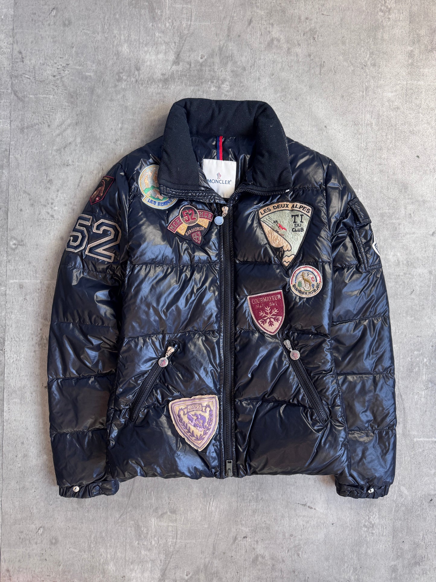 Moncler Black Patchwork Puffer Jacket