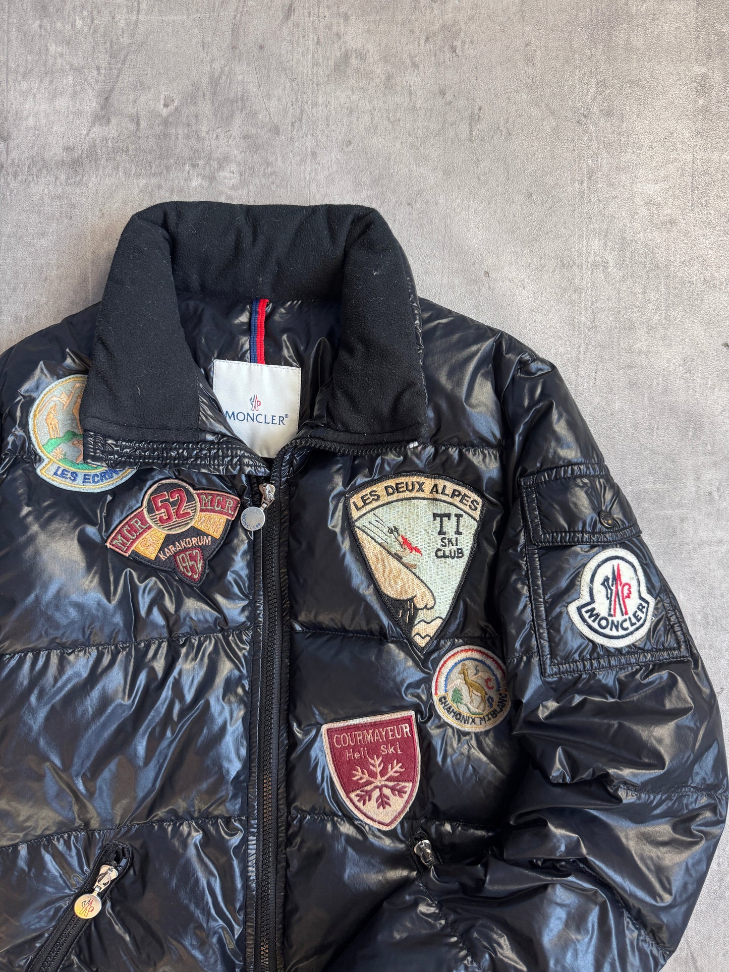 Moncler Black Patchwork Puffer Jacket