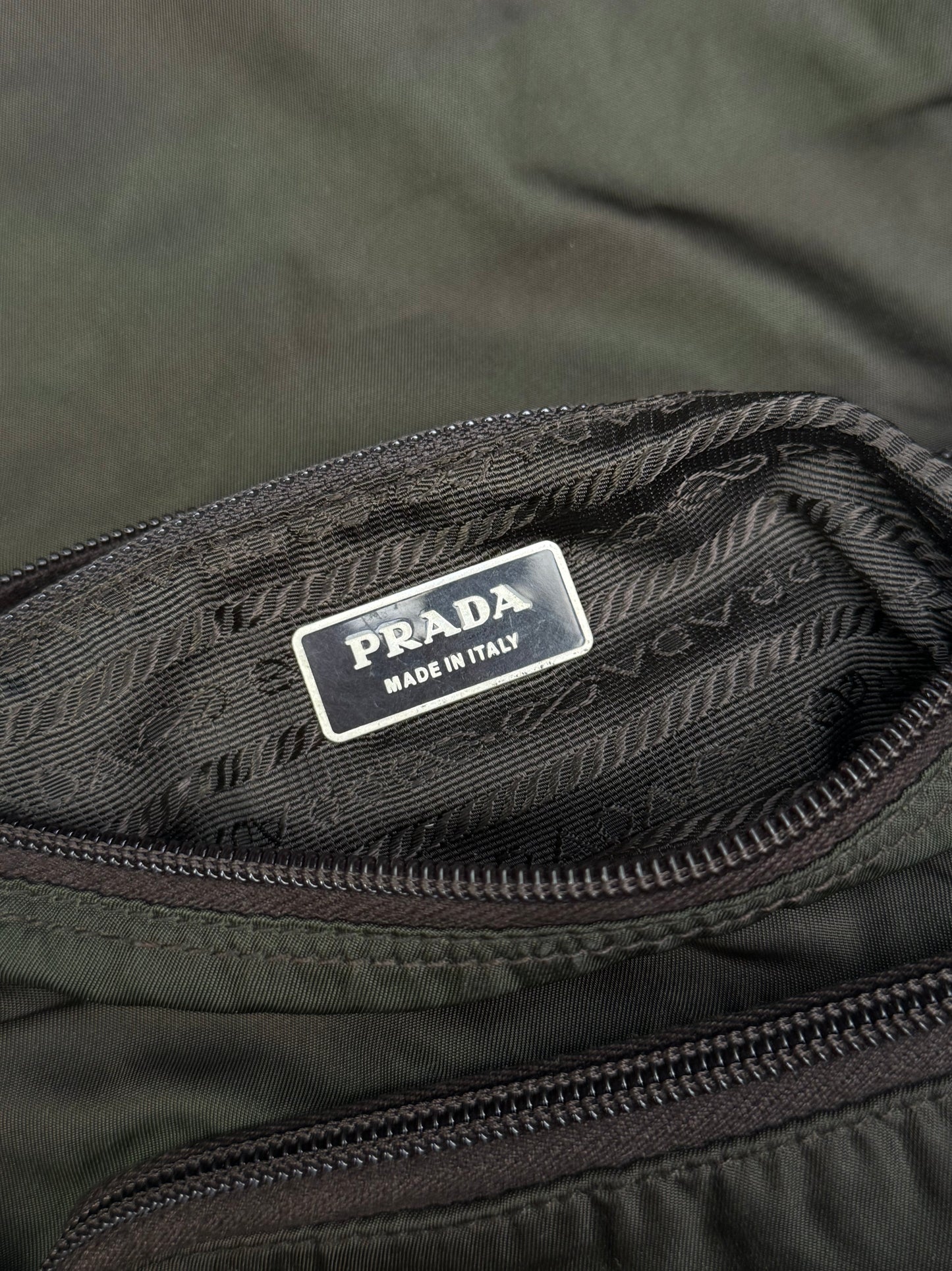 Prada Logo Plaque Nylon Crossbody