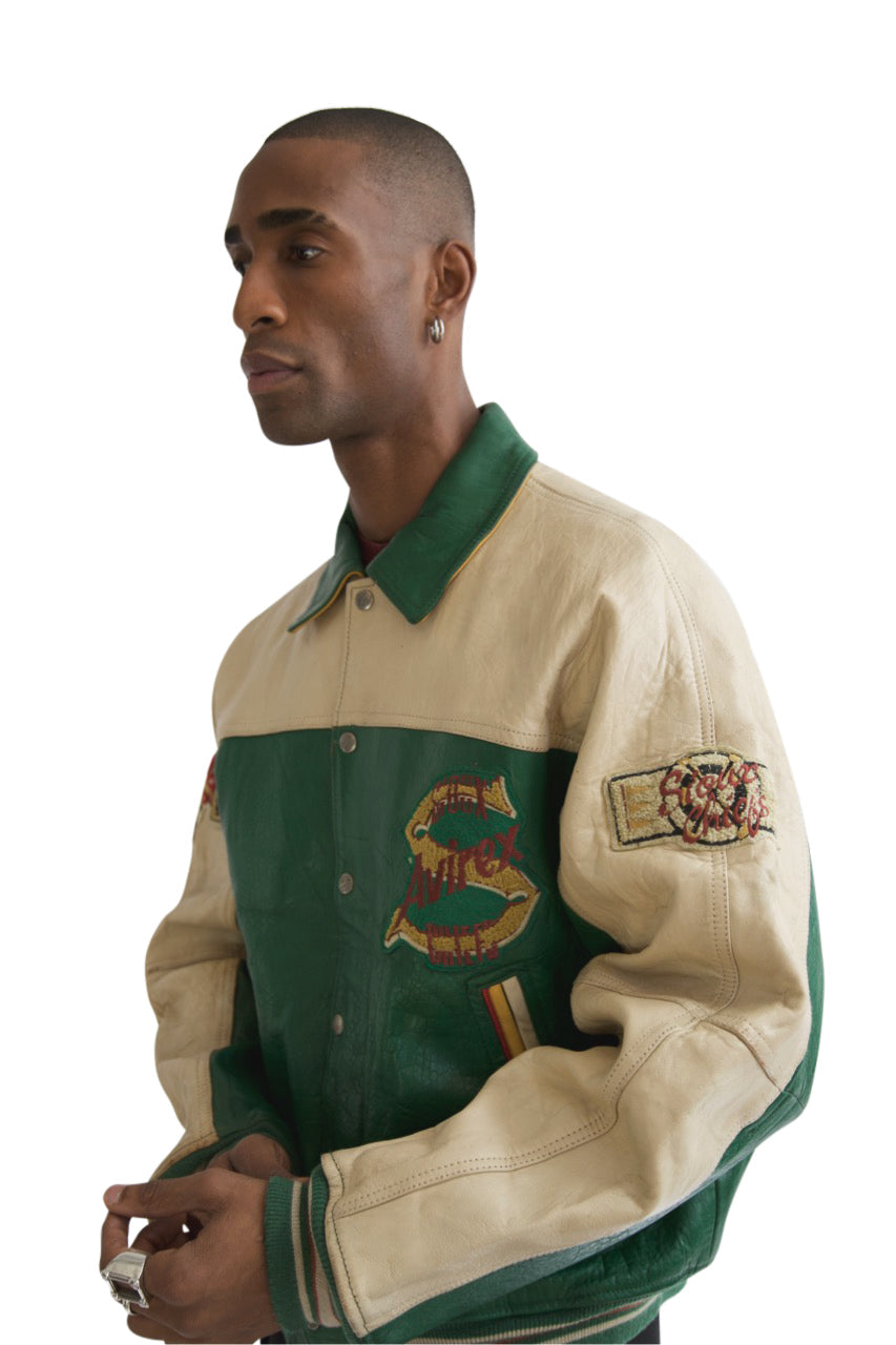 Avirex Two Tone 'Sioux Chiefs' Leather Varsity Jacket