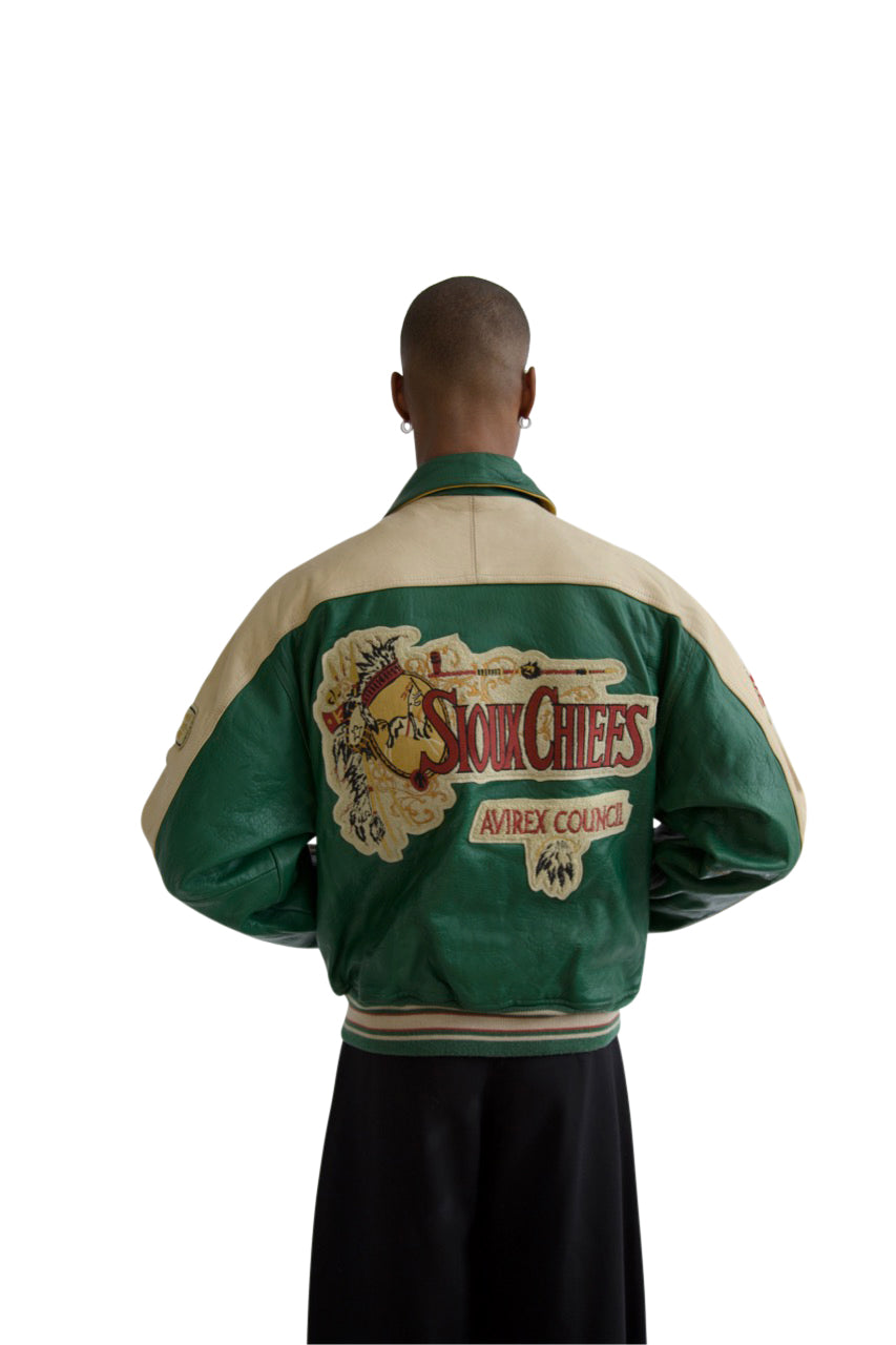 Avirex Two Tone 'Sioux Chiefs' Leather Varsity Jacket