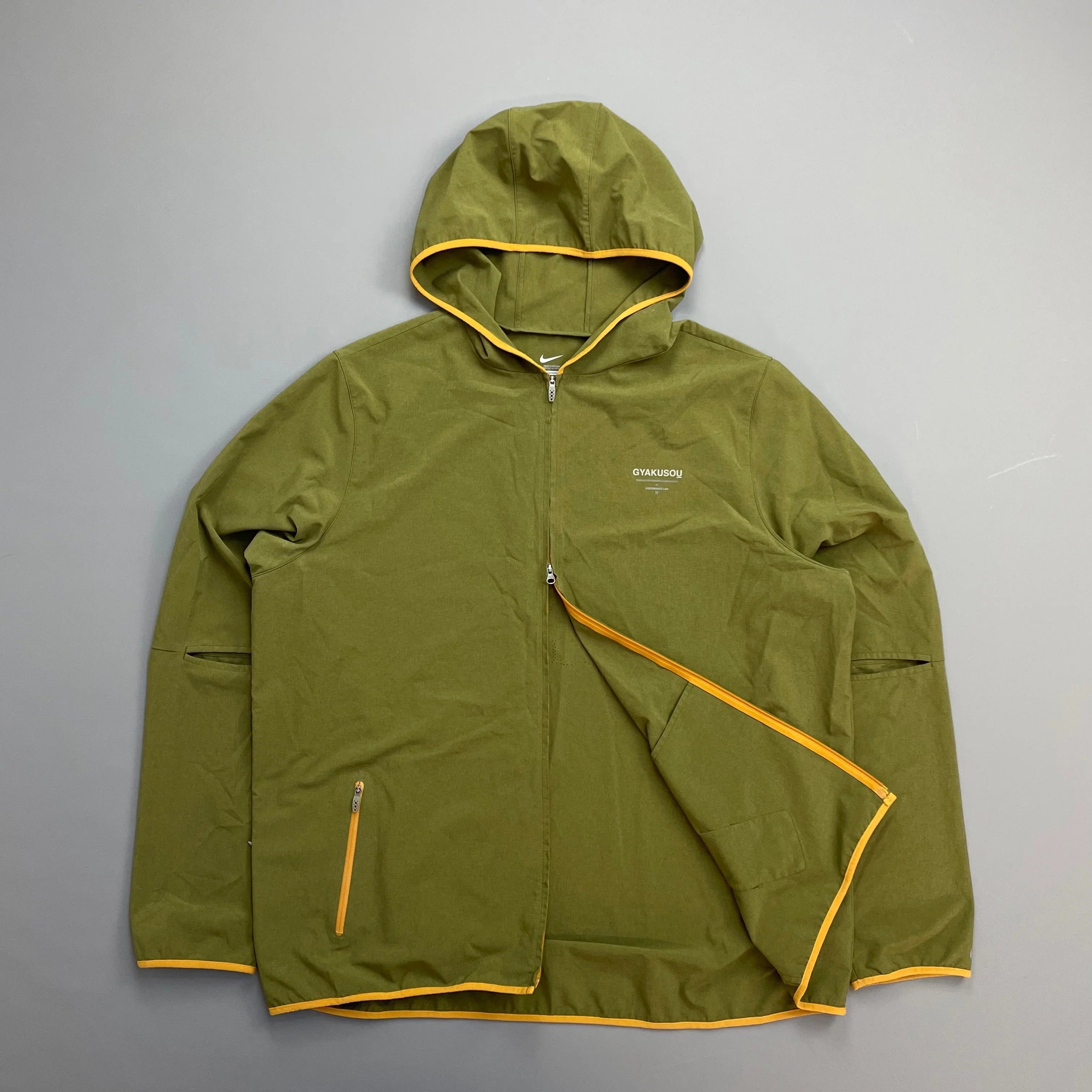 Nike Gyakusou Green Reverse Running Club Lightweight Hooded