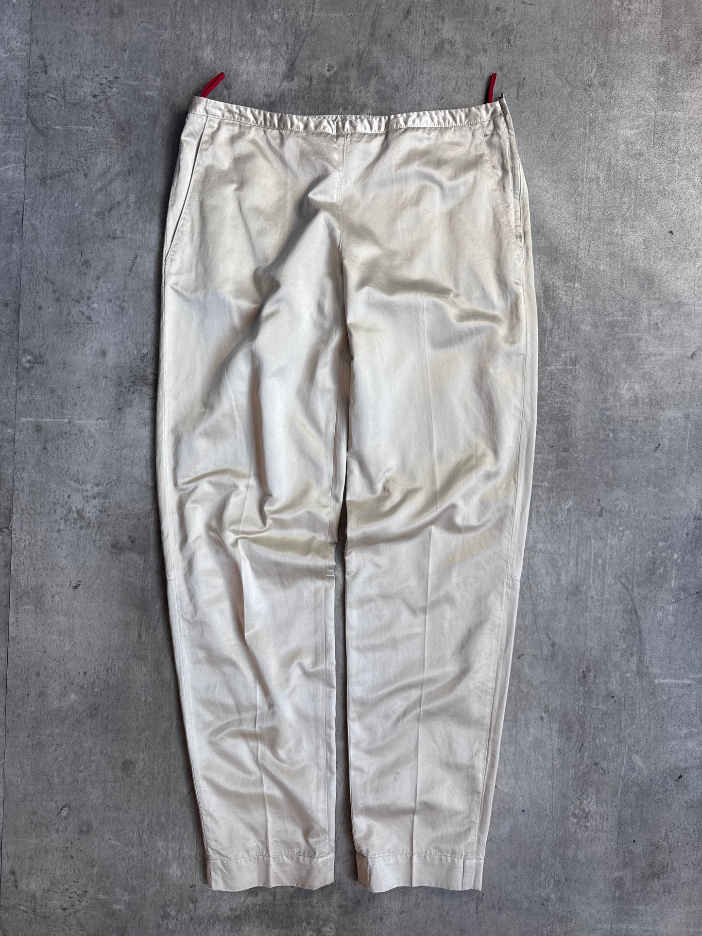 Prada Sheen Beige Lightweight Technical Trousers