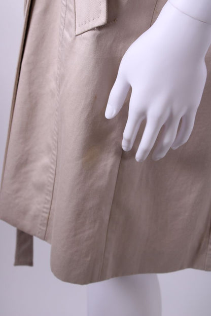 Carolina Herrera Sleeveless Trench Coat Beige S | O/S, Beige