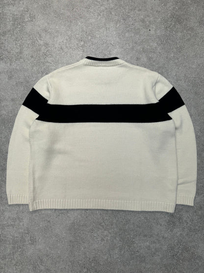 90s Diesel Two-Tone Logo Wool Blended Sweater