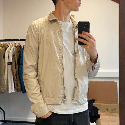 Prada Cream Harrington Two-Way Zip Jacket Tg50 | Medium, Cream