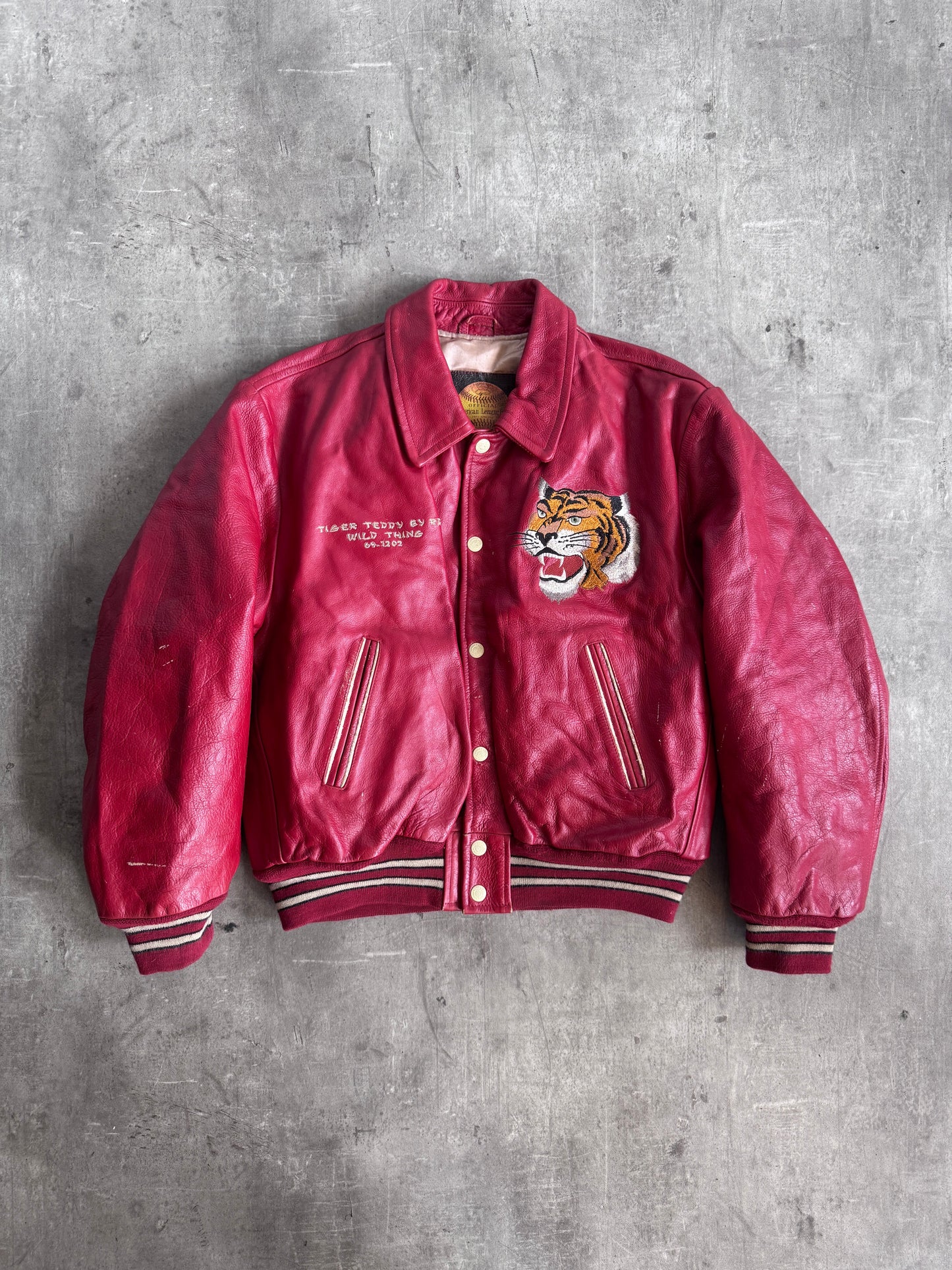 Redskins Tiger Teddy 2002 Wild Thing Leather Bomber Jacket