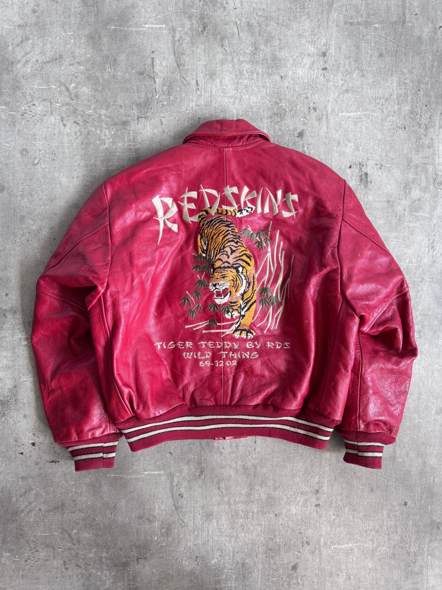 Redskins Tiger Teddy 2002 Wild Thing Leather Bomber Jacket