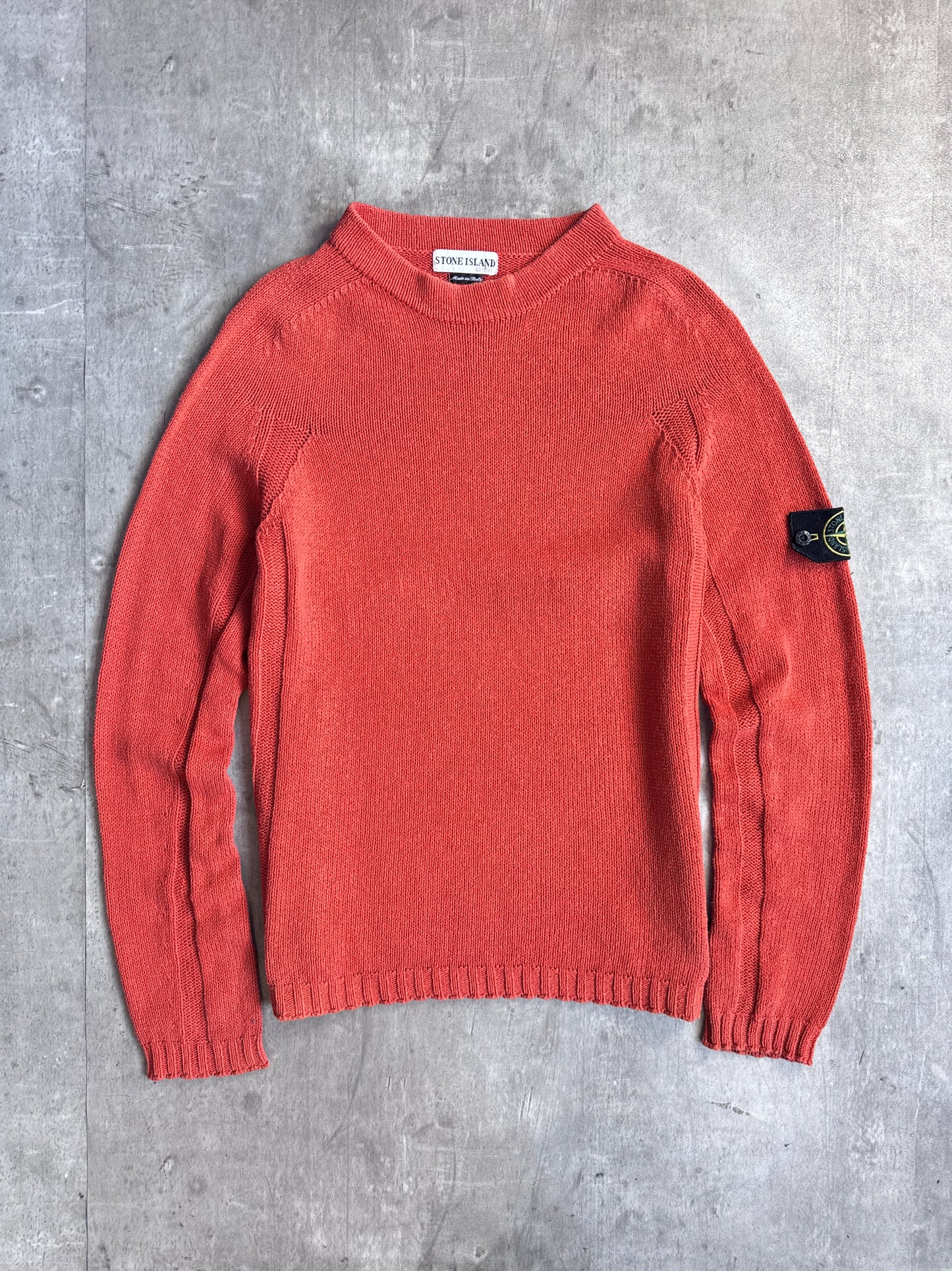 S/S 2003 Stone Island Burnt Orange Knit Sweater