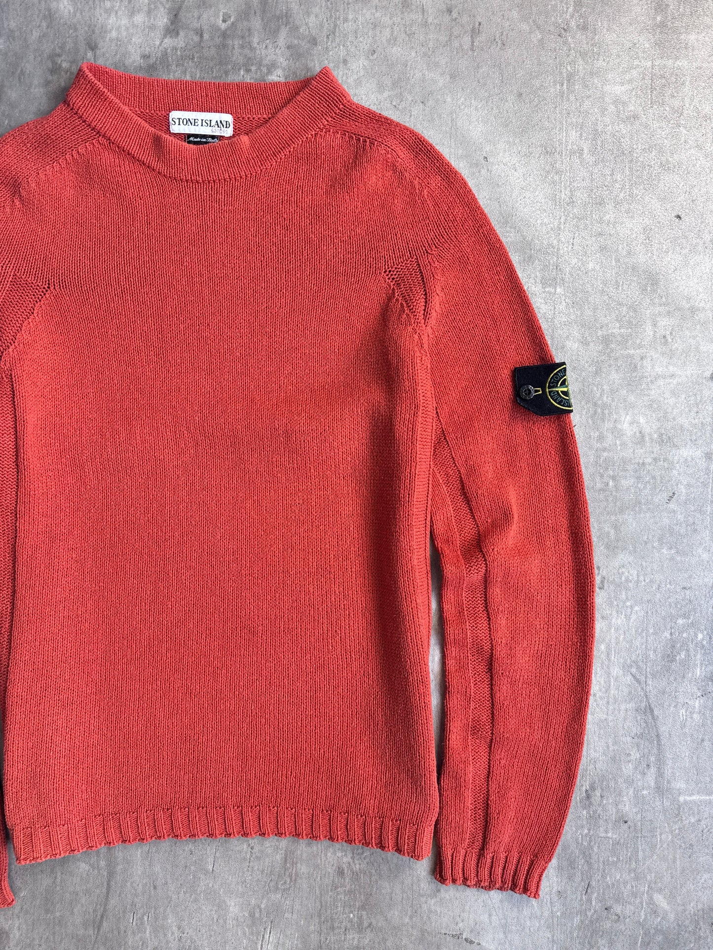 S/S 2003 Stone Island Burnt Orange Knit Sweater