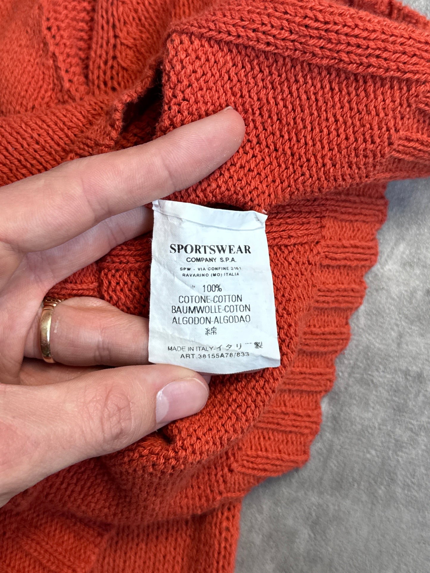 S/S 2003 Stone Island Burnt Orange Knit Sweater