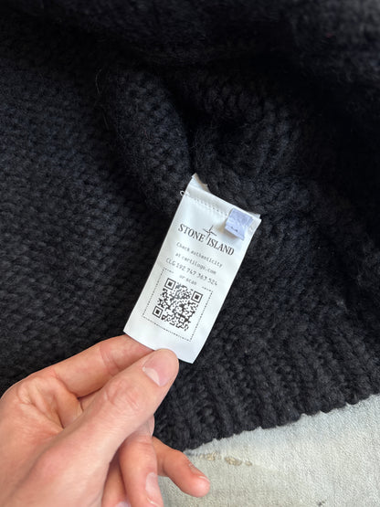 Stone Island Chunky Knit Wool Full Zip Sweater