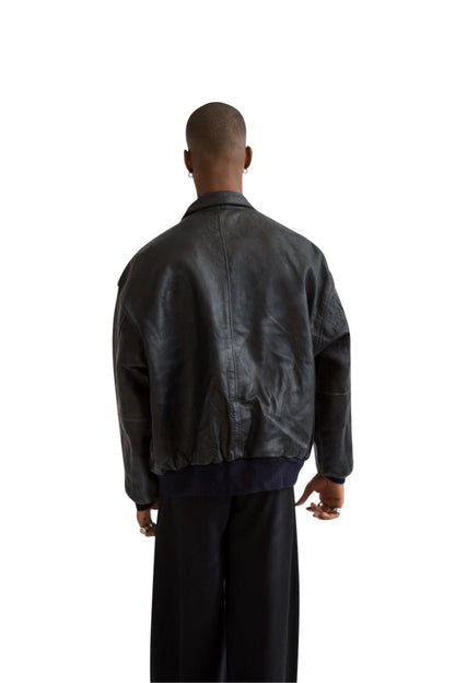 Avirex Black A-2 Leather Flight Jacket