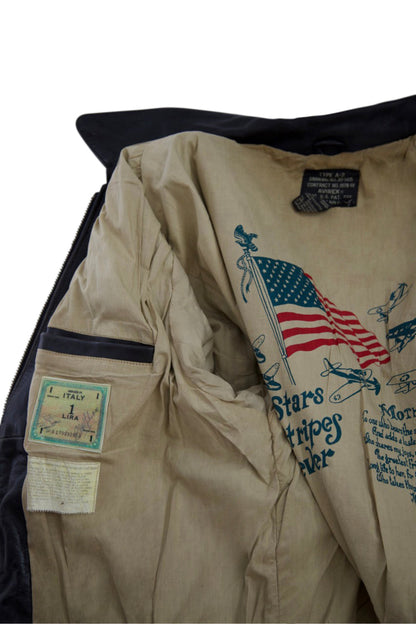 Avirex Black A-2 Leather Flight Jacket