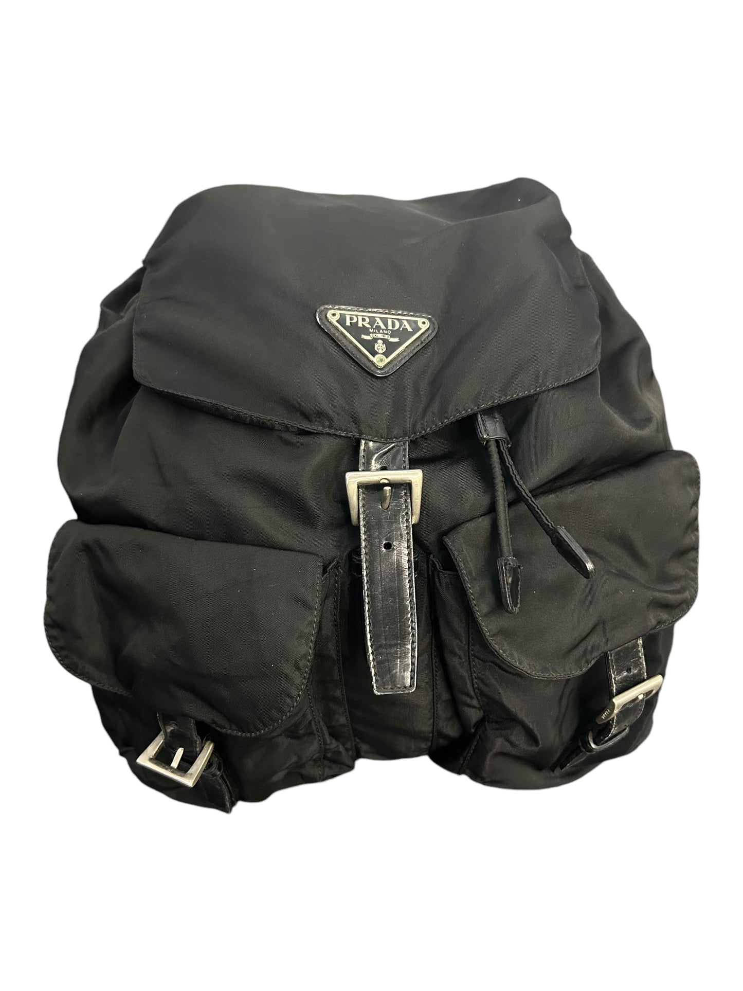 Prada Black Nylon Utility Backpack