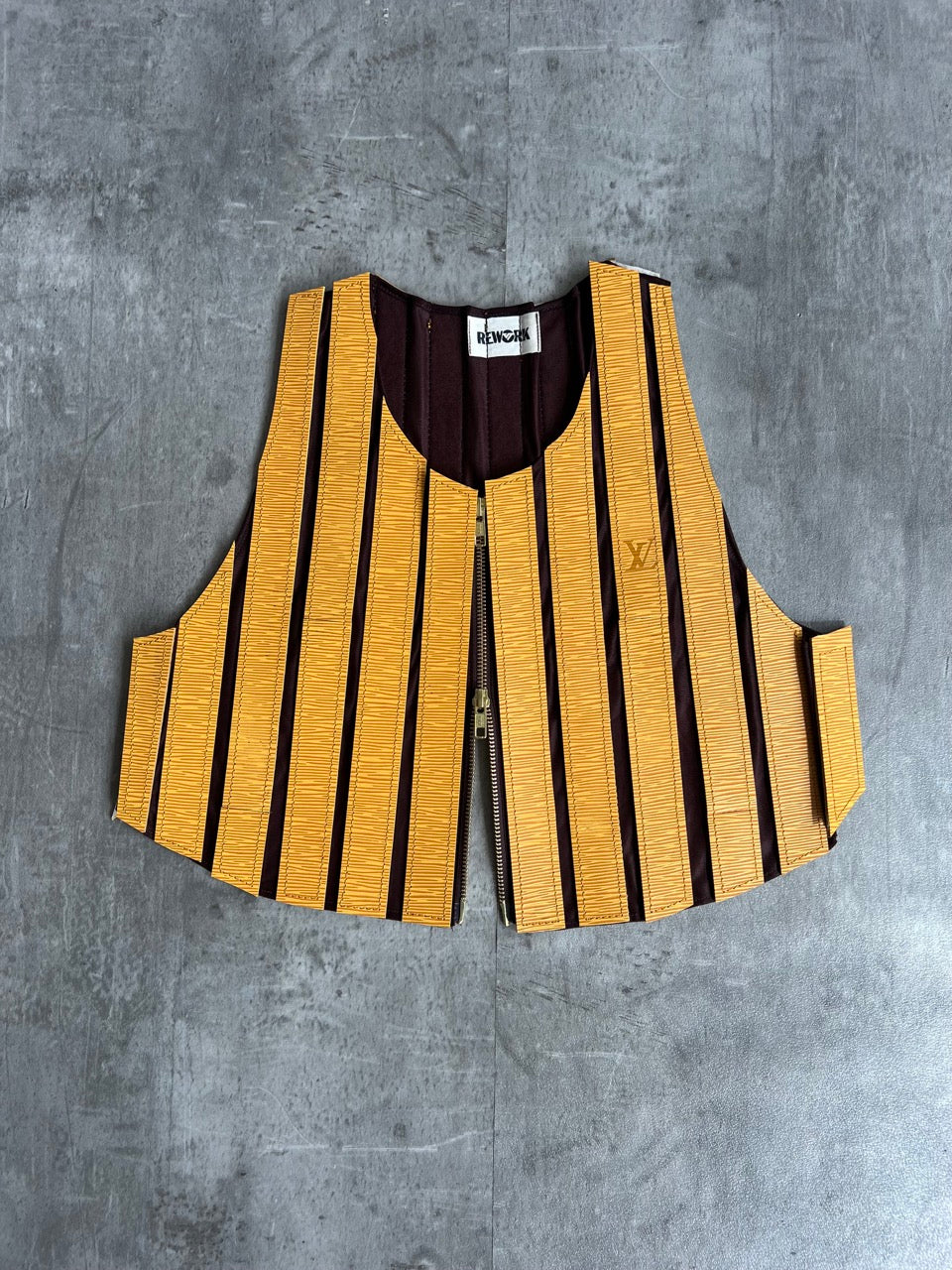 VT Rework: Louis Vuitton Leather Panel Corset Top