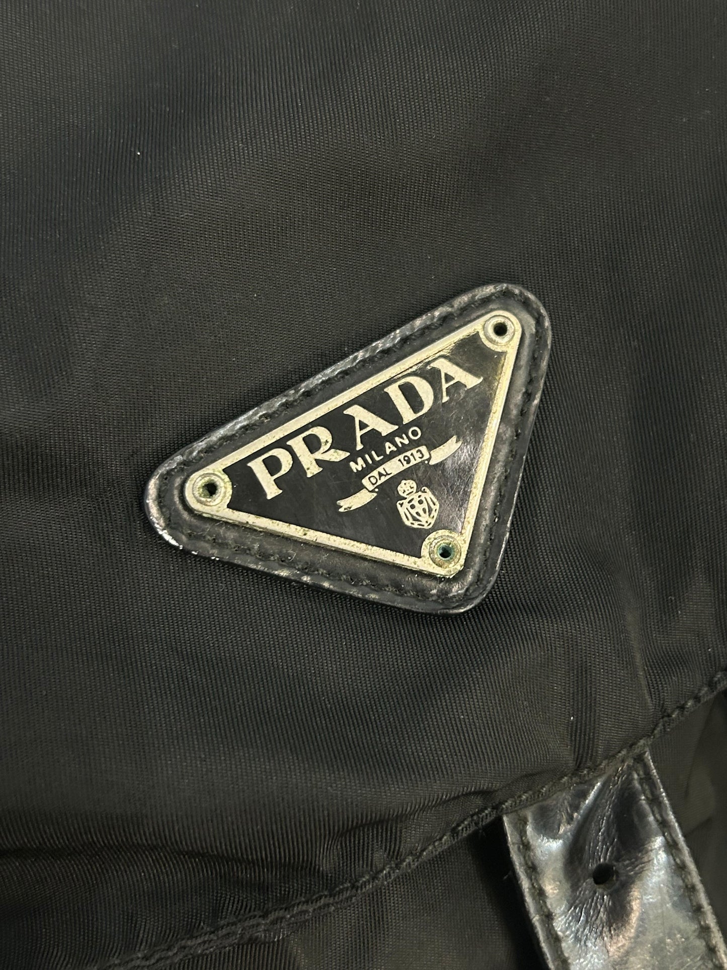 Prada Black Nylon Utility Backpack