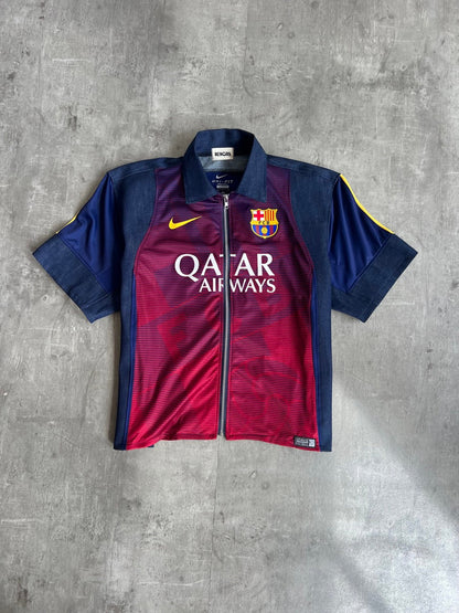 VT Rework: Barcelona FC Zip-Up Denim Football Shirt