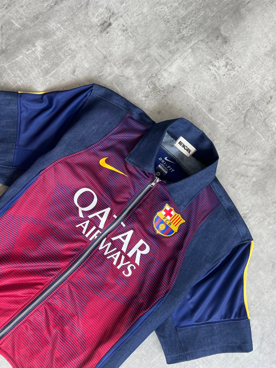 VT Rework: Barcelona FC Zip-Up Denim Football Shirt