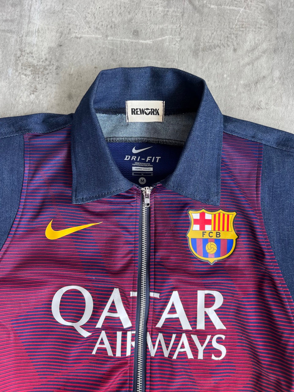 VT Rework: Barcelona FC Zip-Up Denim Football Shirt