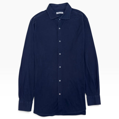LORO PIANA ANDREW COTTON JERSEY SHIRT NAVY XL | XL, Navy