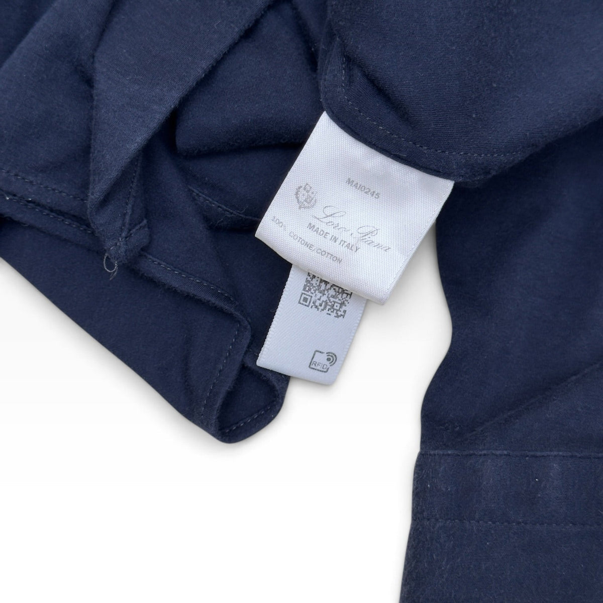 LORO PIANA ANDREW COTTON JERSEY SHIRT NAVY XL | XL, Navy