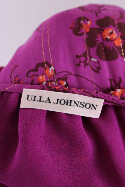 Ulla Johnson S/S Floral Shimmer Dress Purple/ Orange 4 | O/S, Orange