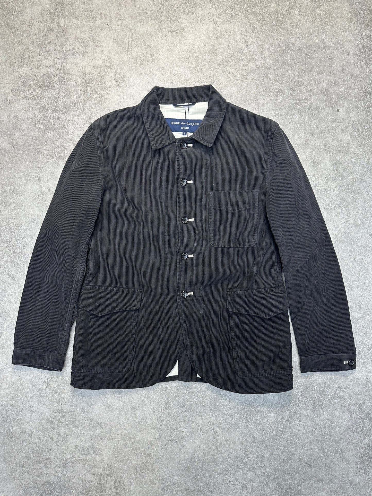 Comme Des Garcons Homme Black Corduroy Chore Jacket