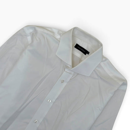 THOM SWEENEY COLLAR COTTON SHIRT WHITE 17” / L | Large, White