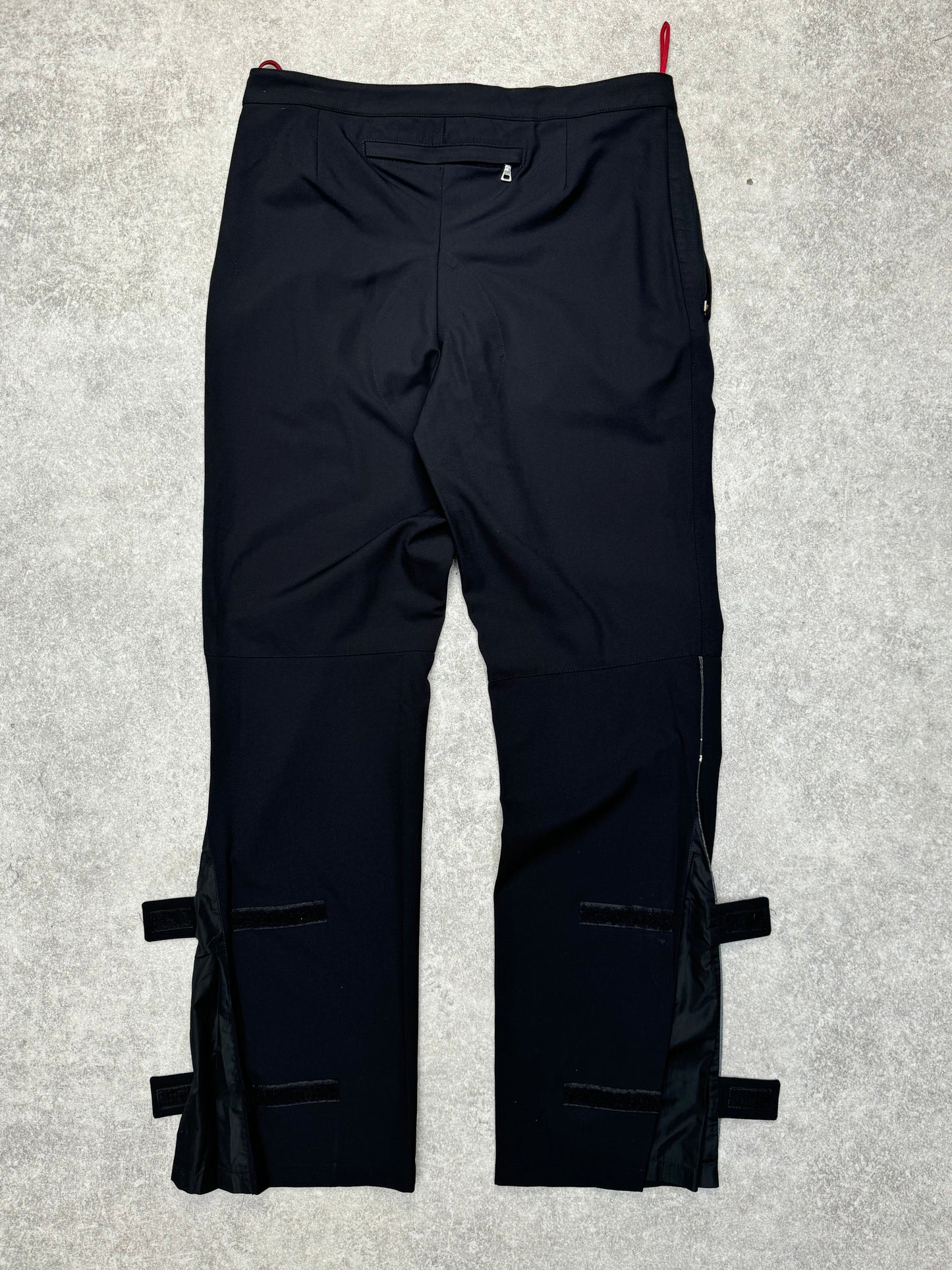 Prada Reflective Trimmed Wide Leg Technical Trousers