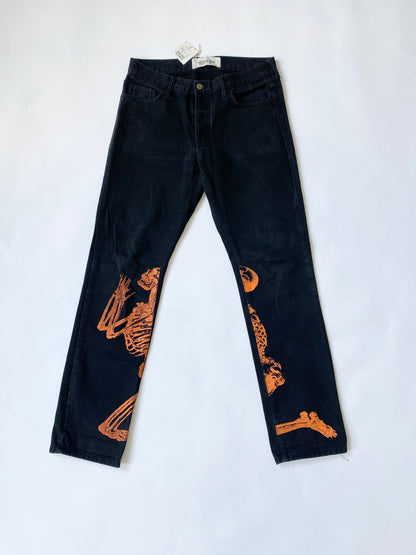 By Silk Skull Print Jeans