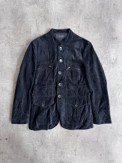 Gucci by Tom Ford Suede Button Down Leather Jacket