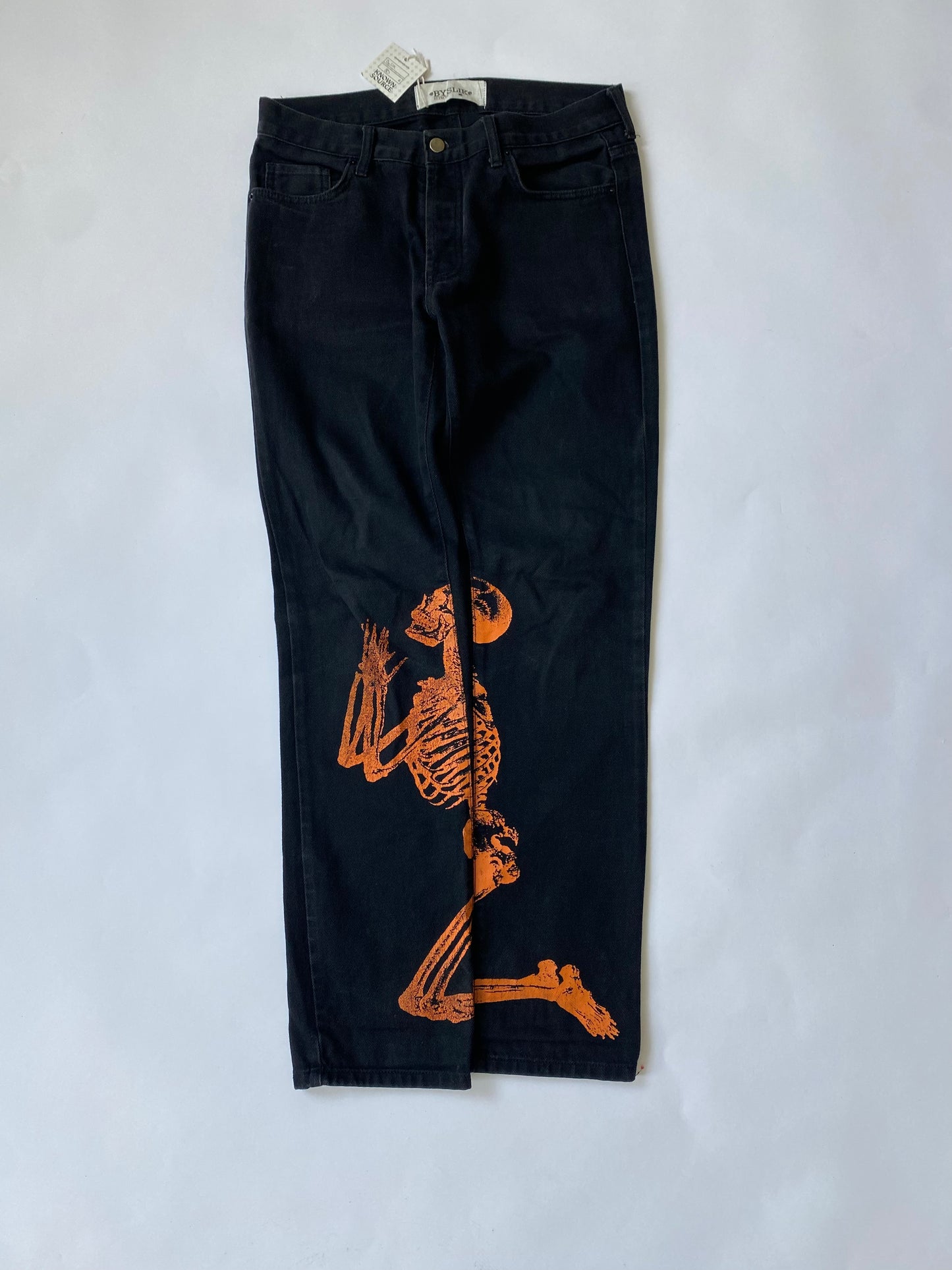 By Silk Skull Print Jeans