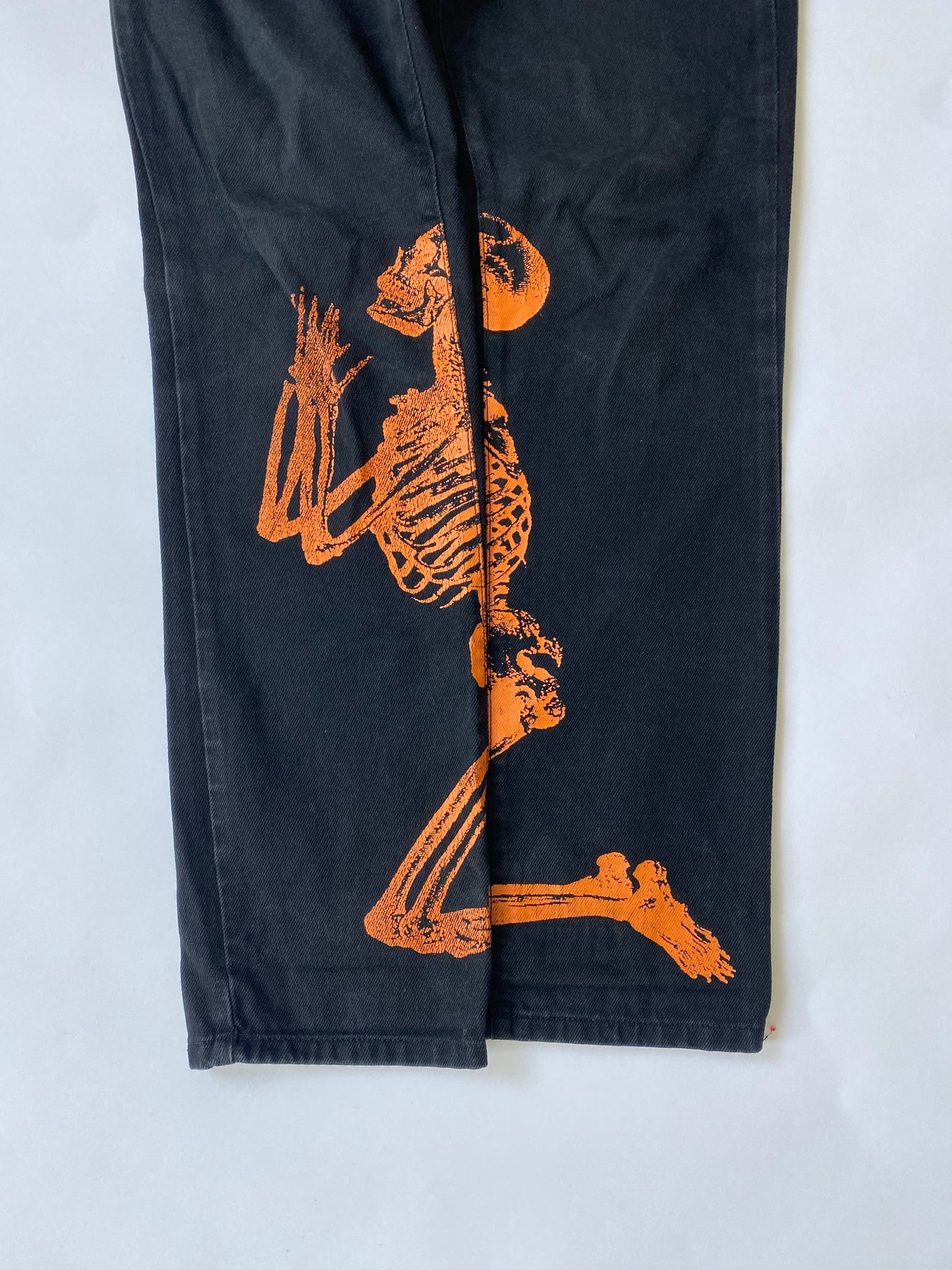 By Silk Skull Print Jeans