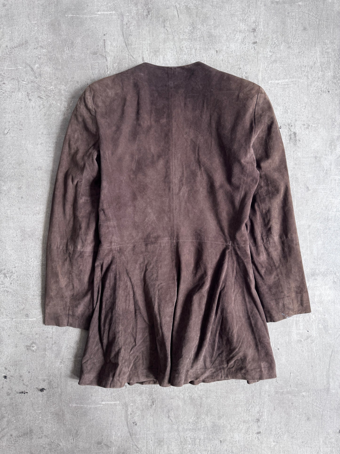 Emporio Armani Collarless Suede Jacket