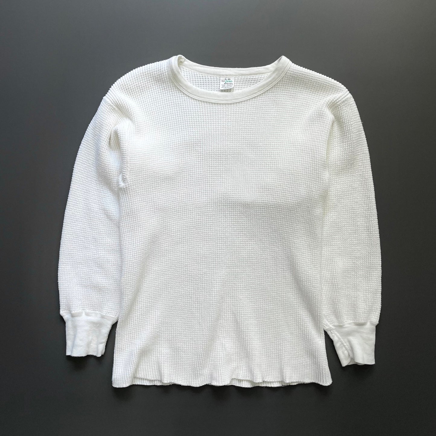 Vintage Sub Zero-Master White 70s/80s Waffle Thermal Jumper | Large, White